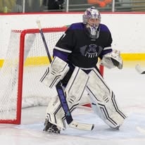 Mosinee Papermakers goalie in net