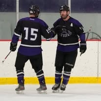 Papermakers celebrating a goal
